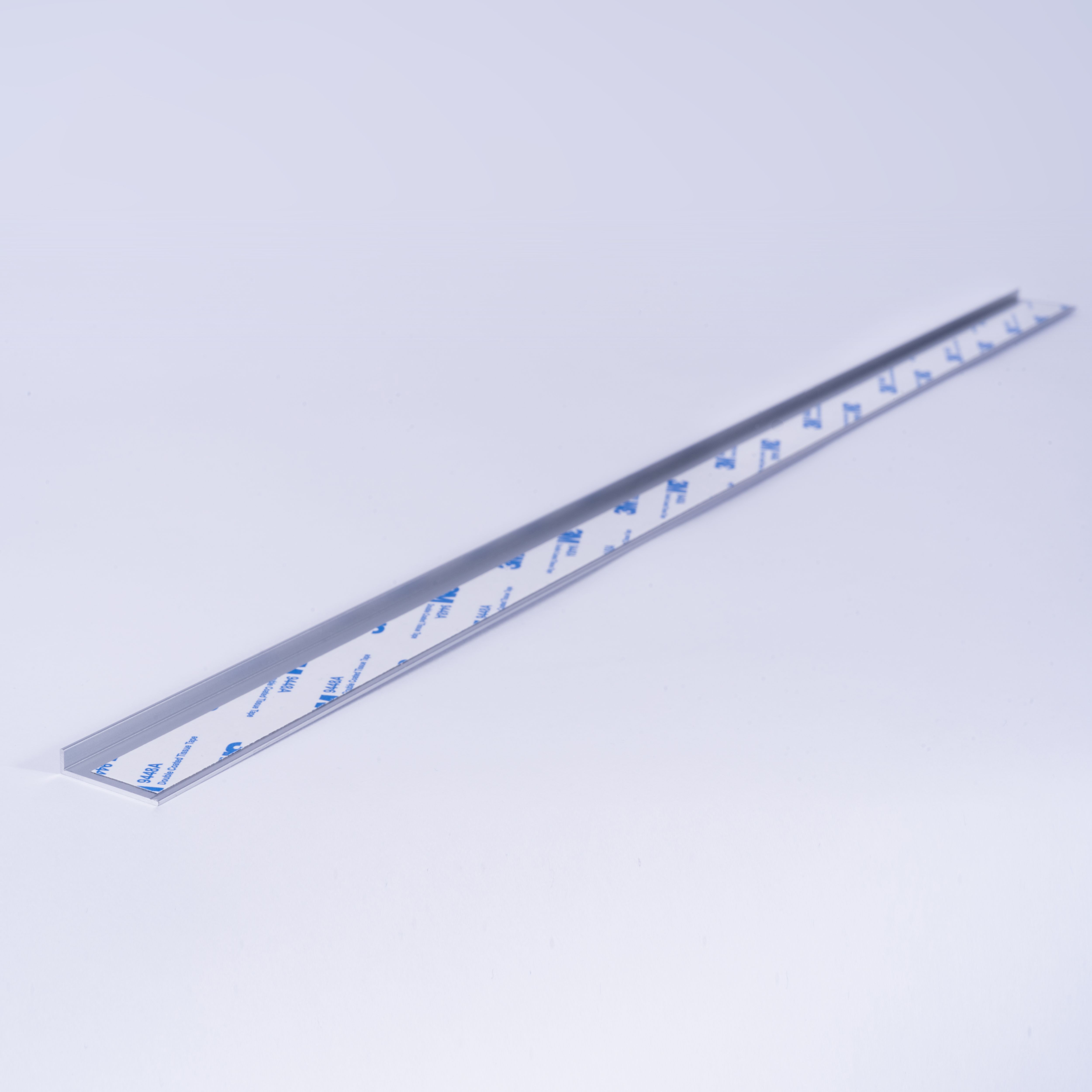 Splashwall Alloy Silver Aluminium Worktop end cap (H)600mm (W)4mm