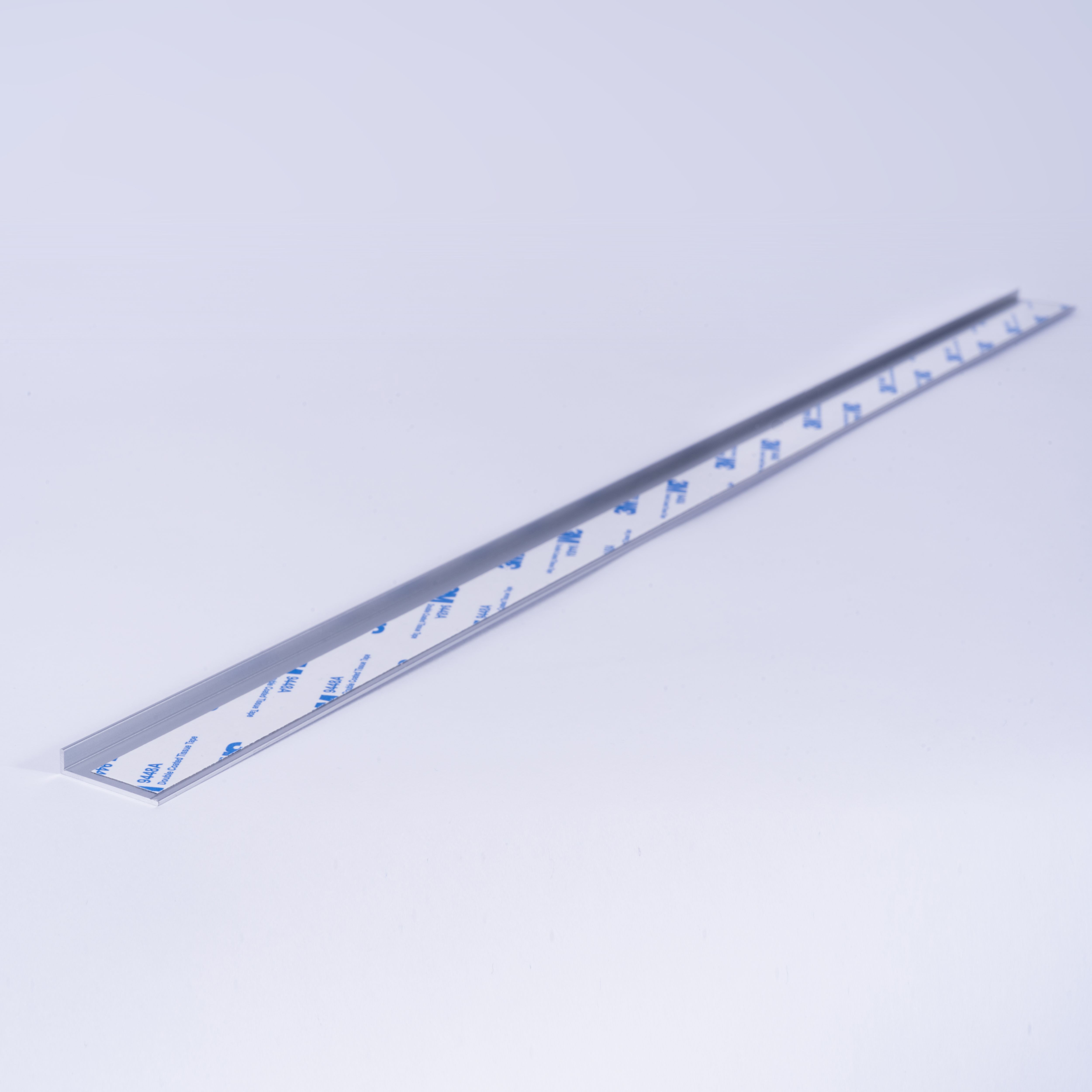 Splashwall Alloy Silver Aluminium Worktop end cap (H)750mm (W)4mm