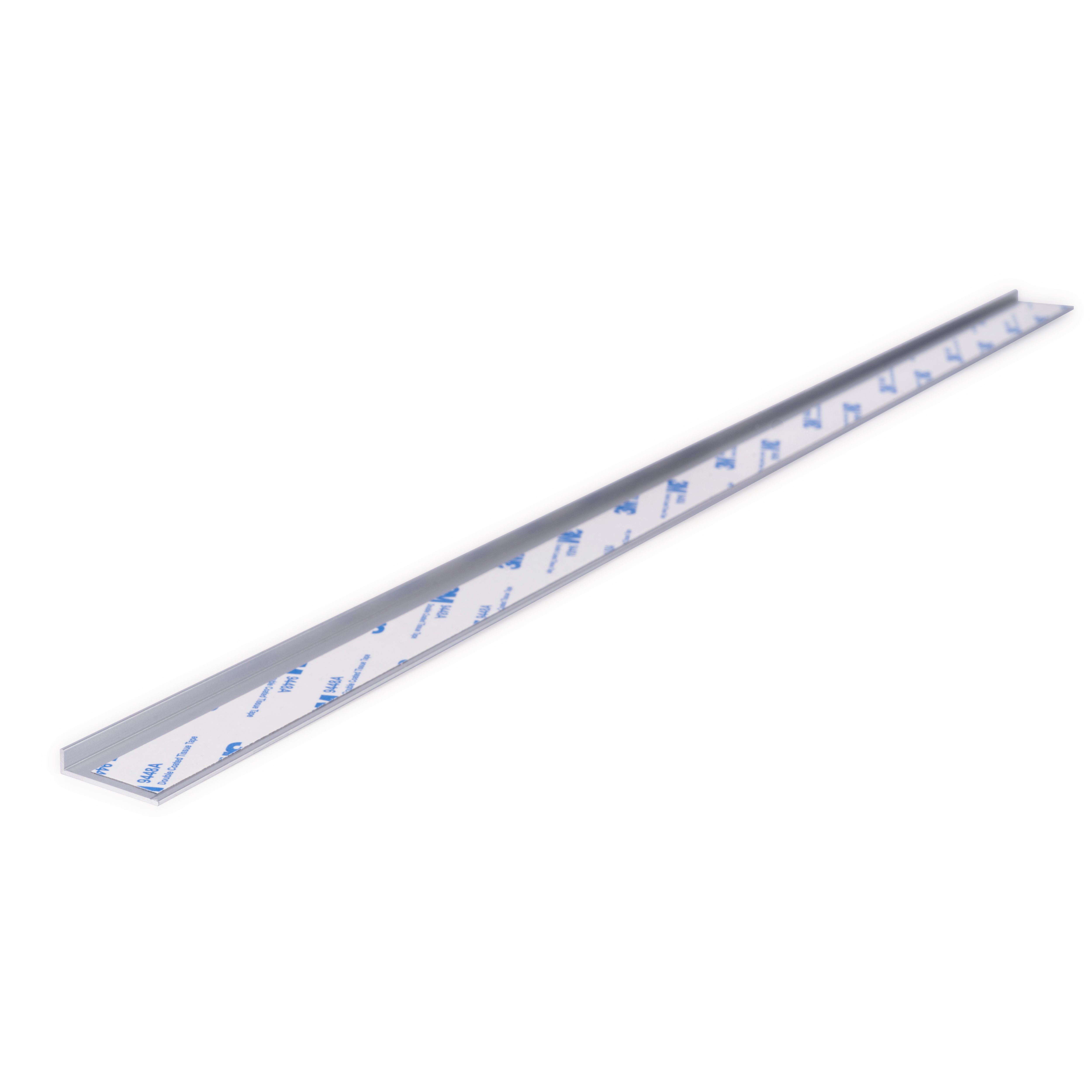 Splashwall Alloy Silver Aluminium Worktop end cap (H)750mm (W)4mm