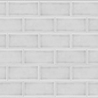 Splashwall Alloy White Cracked tile Aluminium Splashback, (H)600mm (W)2440mm (T)4mm