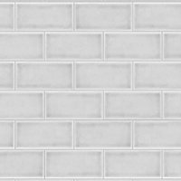 Splashwall Alloy White Cracked tile Aluminium Splashback, (H)750mm (W)2440mm (T)4mm