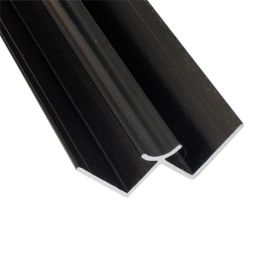 Splashwall Black Panel internal corner joint, (L)2420mm
