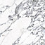 Splashwall Black & white Greek Marble effect MDF Splashback, (H)1220mm (W)2440mm (T)10mm