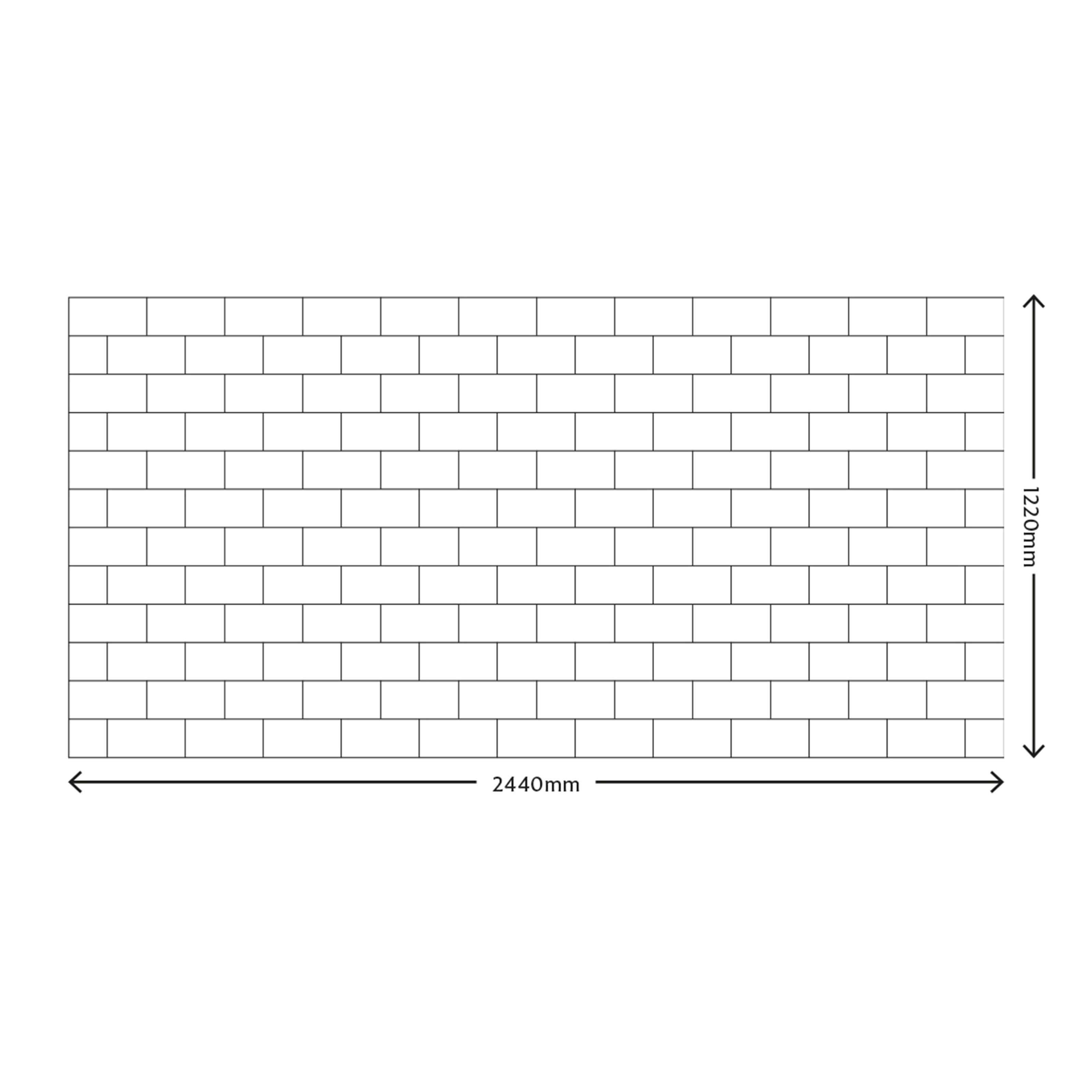 Splashwall Vertical Tile Bathroom Wall Panel Gloss Black 1220mm x 2440mm x 3mm - 4