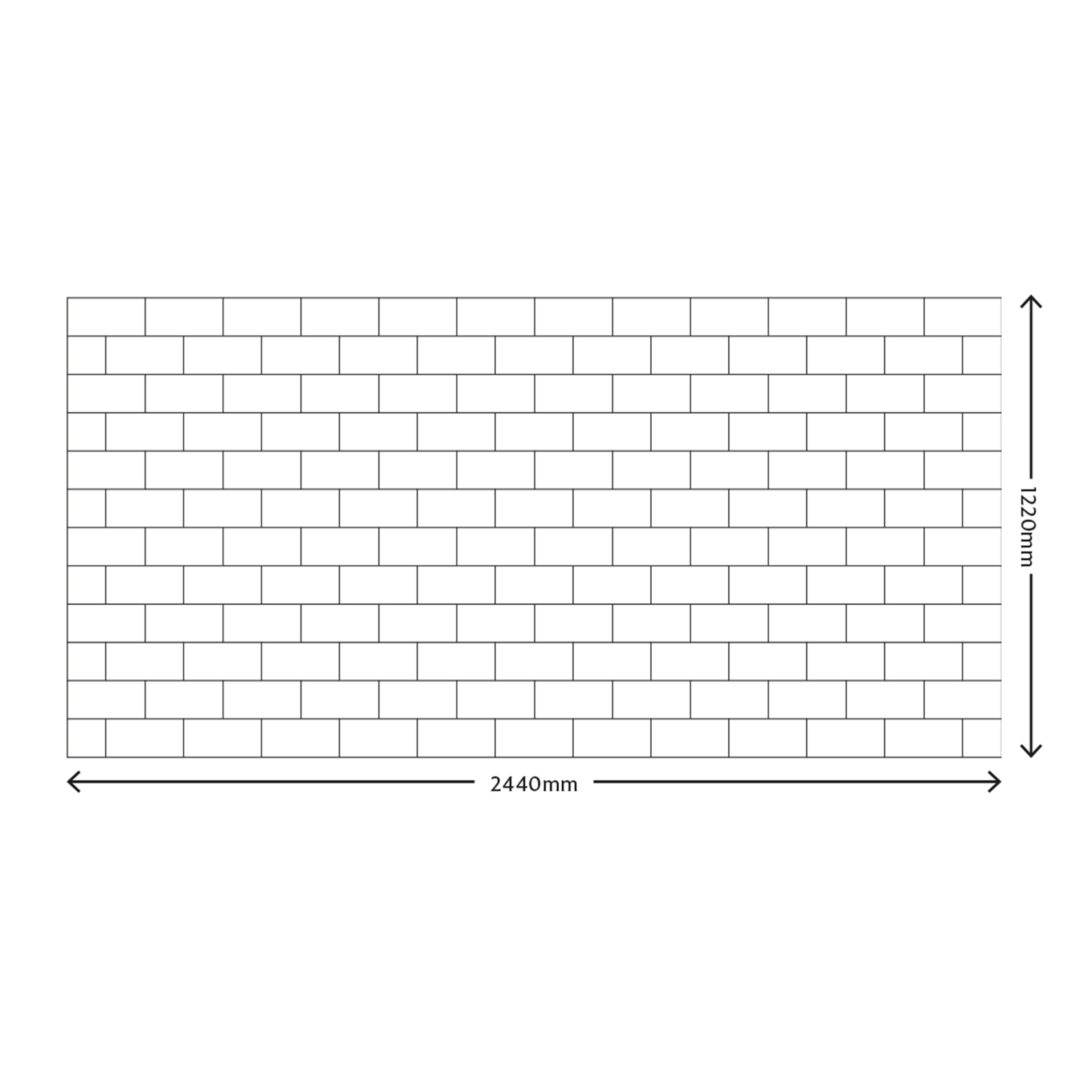 Splashwall  Pure White Composite Splashback 2440mm x 1220mm x 3mm - 4