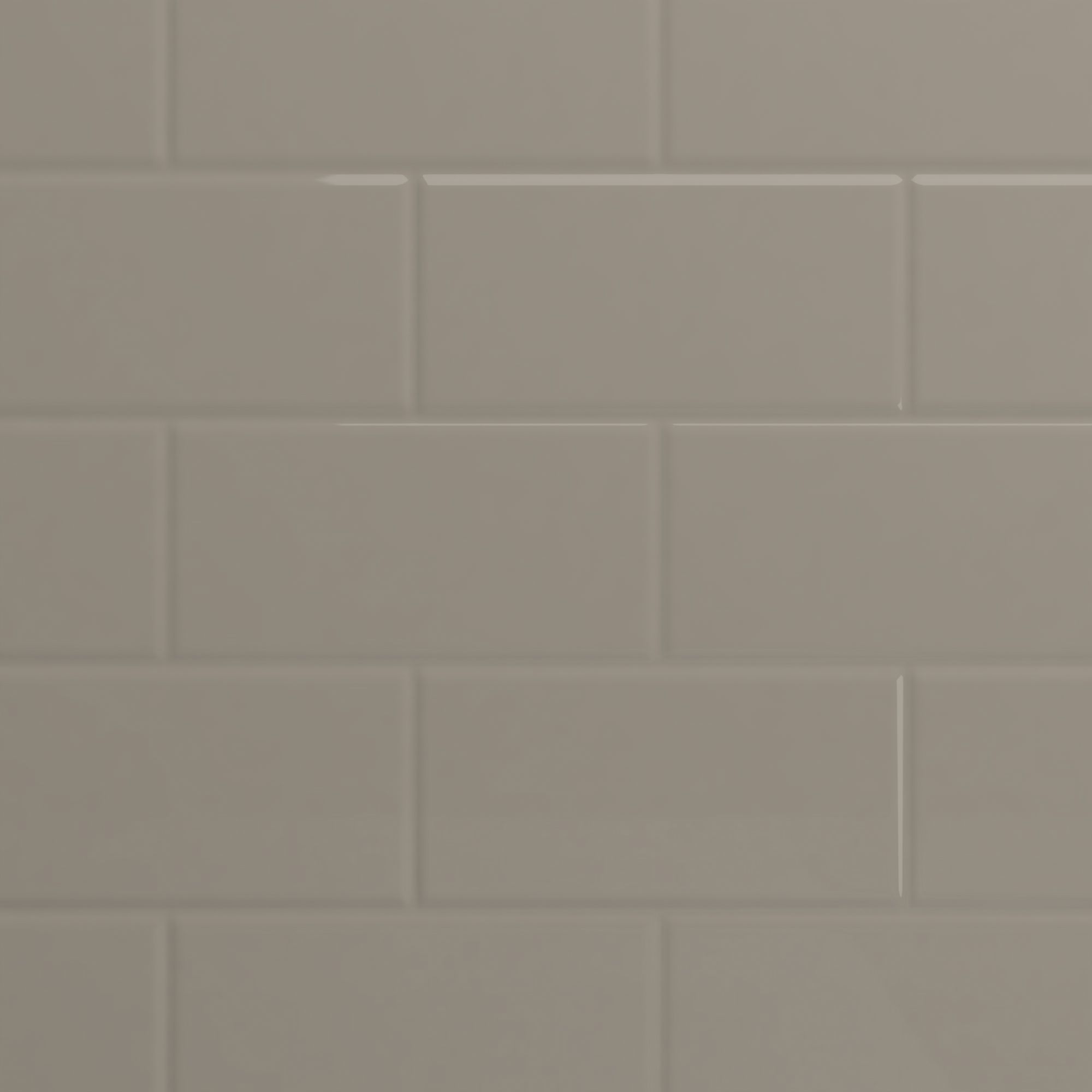 Splashwall Composite Panel (H)2420mm Gloss Coffee Horizontal Tile effect