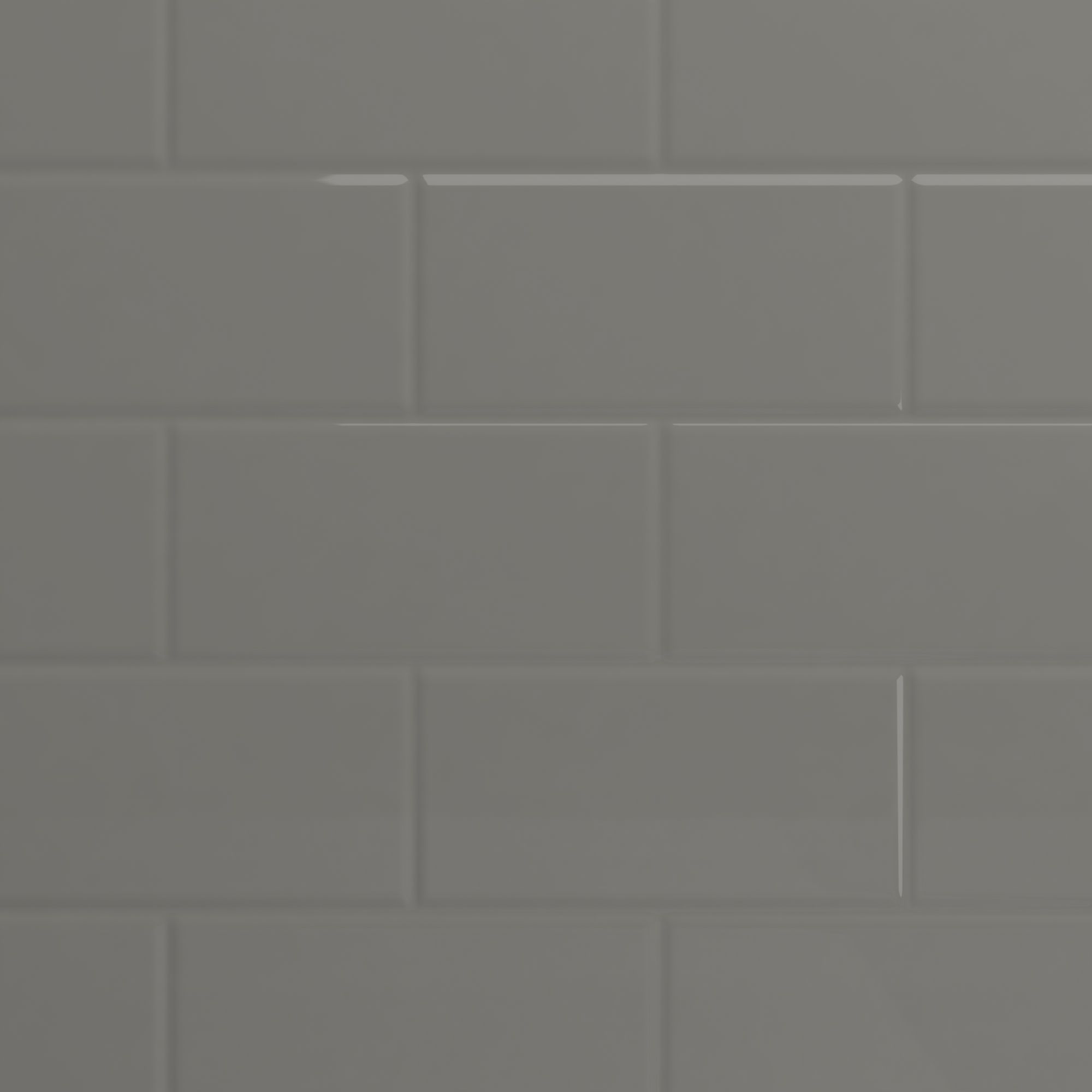 Splashwall Composite Panel (H)2420mm Gloss Grey Horizontal Tile effect
