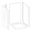 Splashwall Cornish slate 3 sided Shower Panel kit (W)1200mm (T)11mm