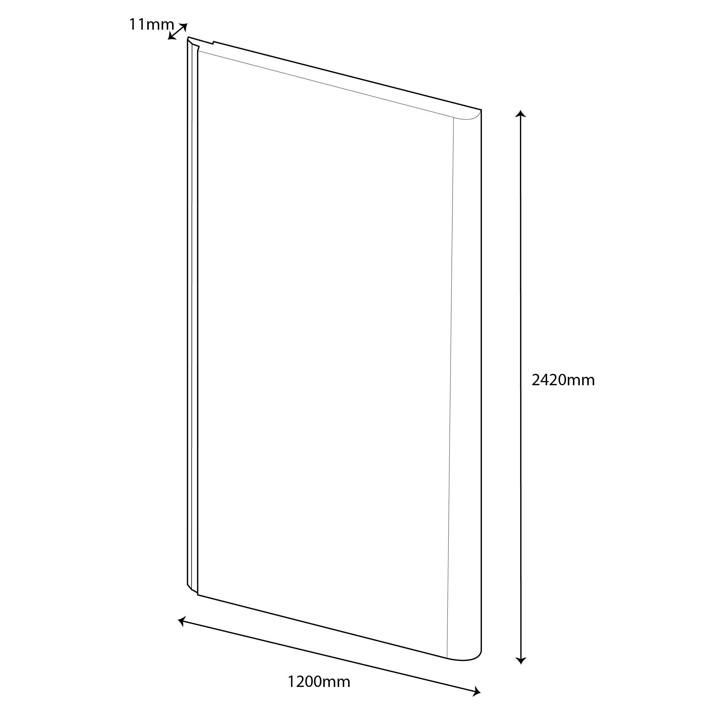 Splashwall Elite 2 panel MPC Wall panel kit (L)2420mm (W)1200mm - Bleu Poudre