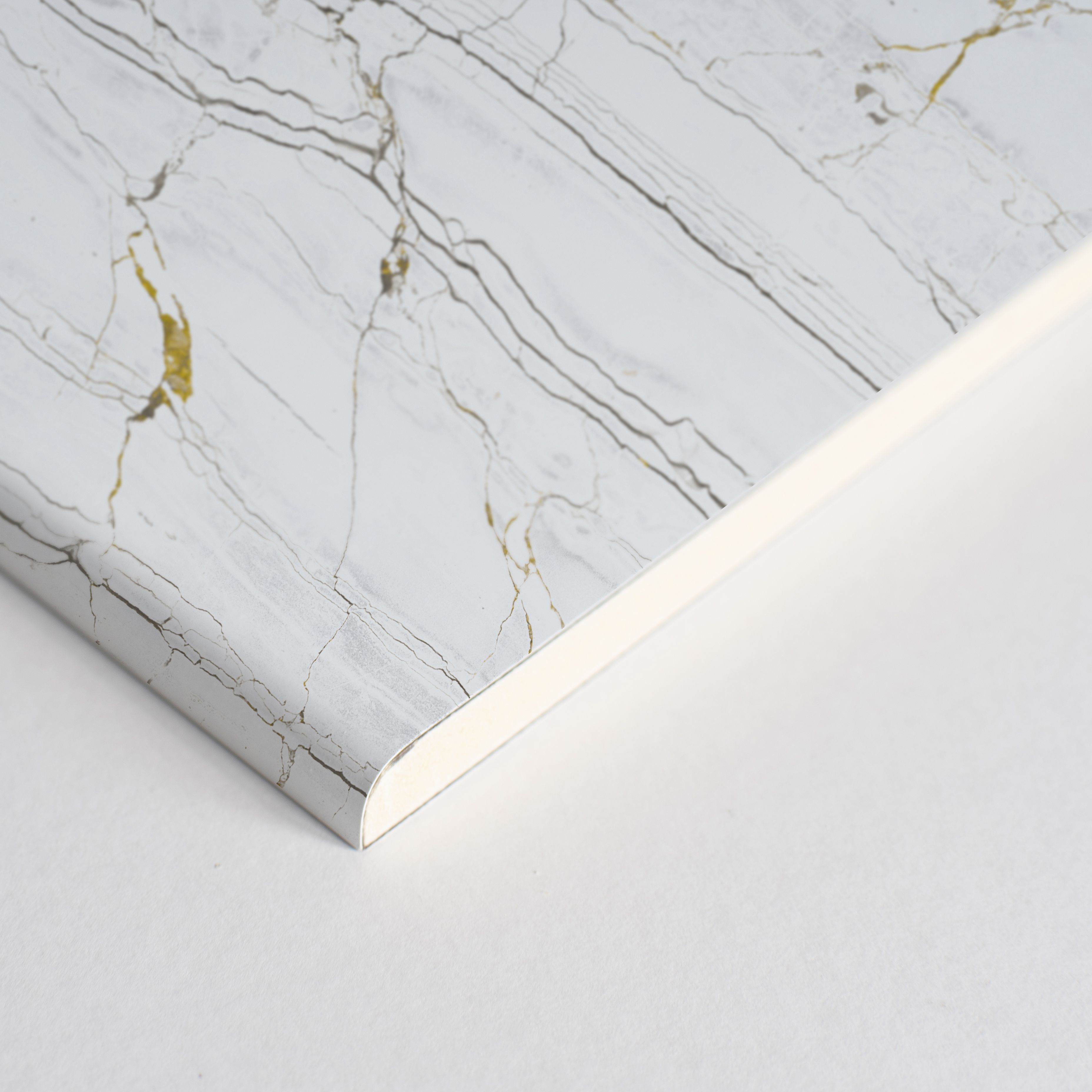 Splashwall Elite 3 panel Composite Wall panel kit (L)2420mm (W)1200mm - Nero port bianco