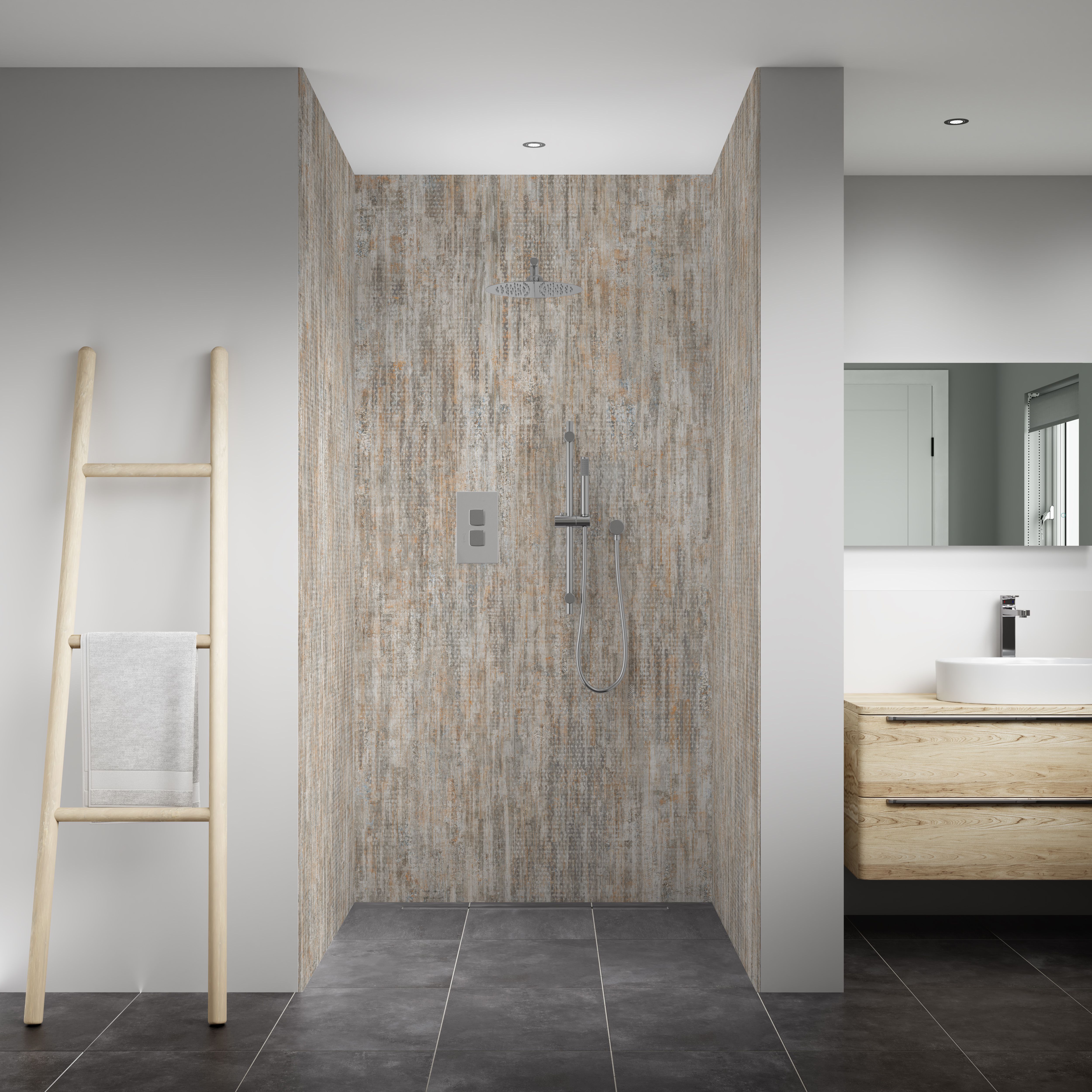 Splashwall Elite 3 panel MPC Wall panel kit (L)2420mm (W)1200mm - Tomenta