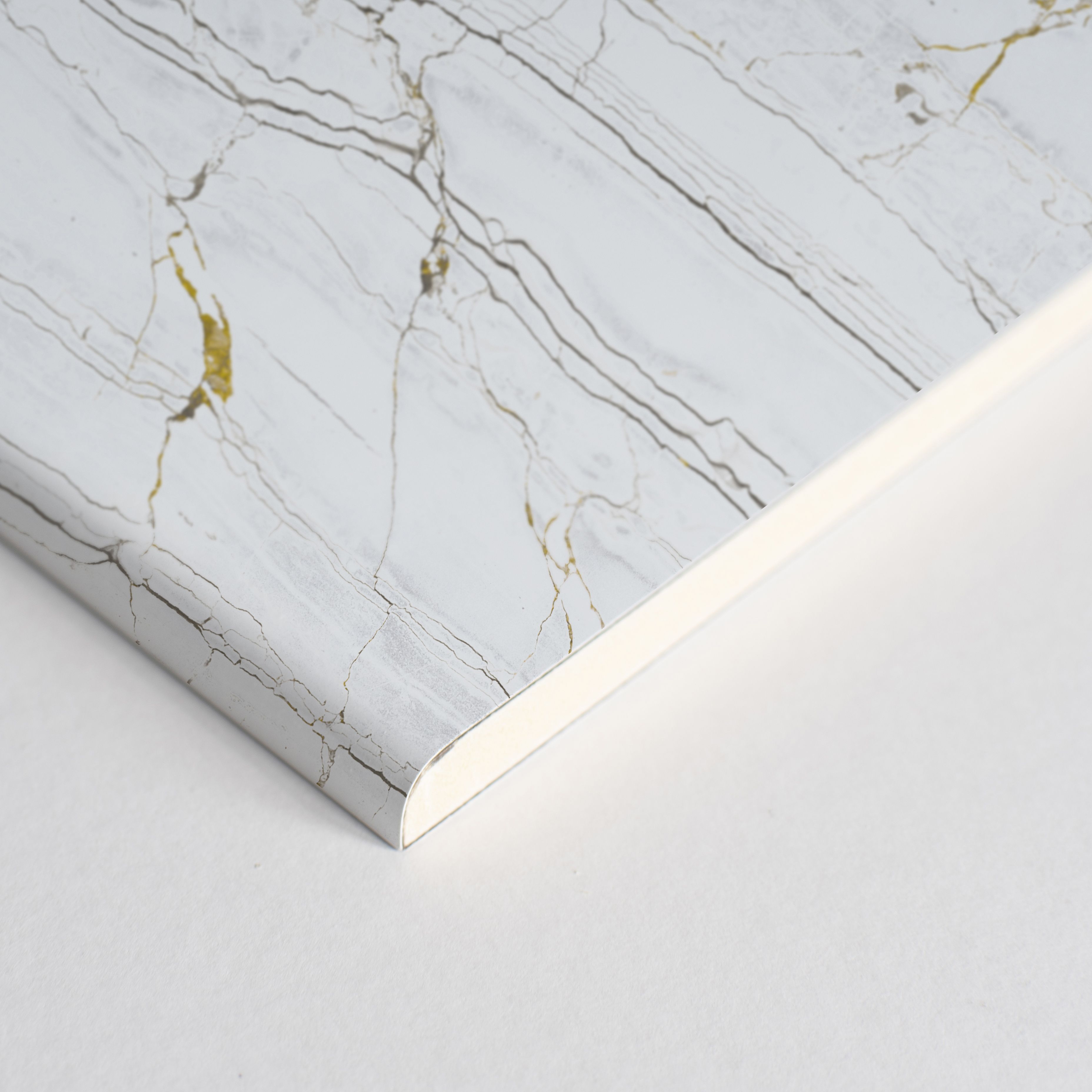 Splashwall Elite Composite Panel (H)2420mm (W)1200mm - Matt Nero port bianco