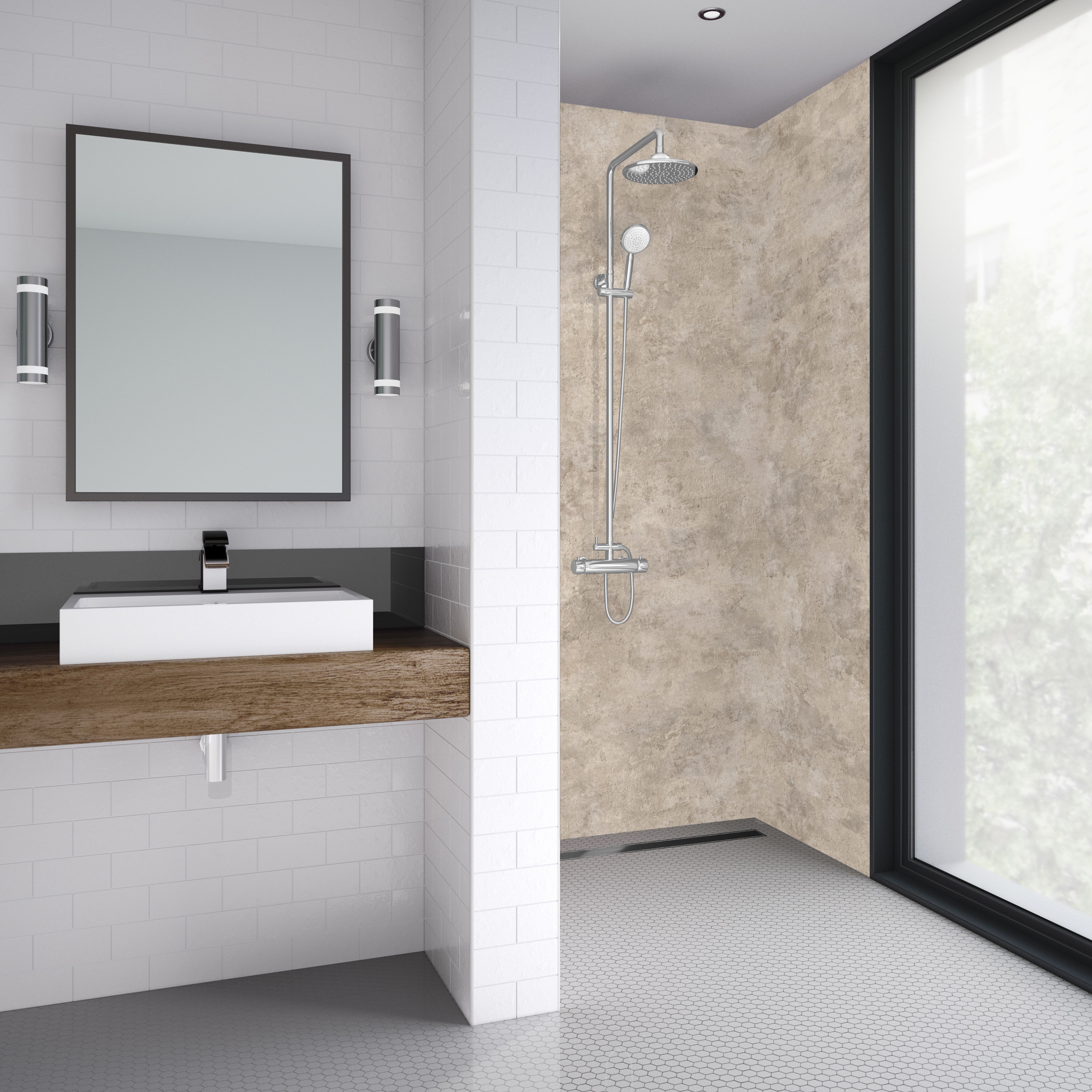 Splashwall Elite Composite Panel (H)2420mm (W)1200mm - Matt Treviso
