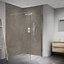 Splashwall Elite Gloss Vena stone Post-formed 2 sided Shower Wall panel kit (L)2420mm (W)1200mm (T)11mm