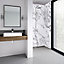 Splashwall Elite Matt Marmo migliore Tongue & groove Shower wall panel (H)2420mm (W)600mm (T)11mm