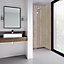 Splashwall Elite Matt Sovana Post-formed 2 sided Shower Wall panel kit (L)2420mm (W)1200mm (T)11mm