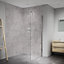 Splashwall Elite Matt Stone grey Tile effect Composite Tongue & groove Bathroom Panel (H)2420mm (W)1200mm