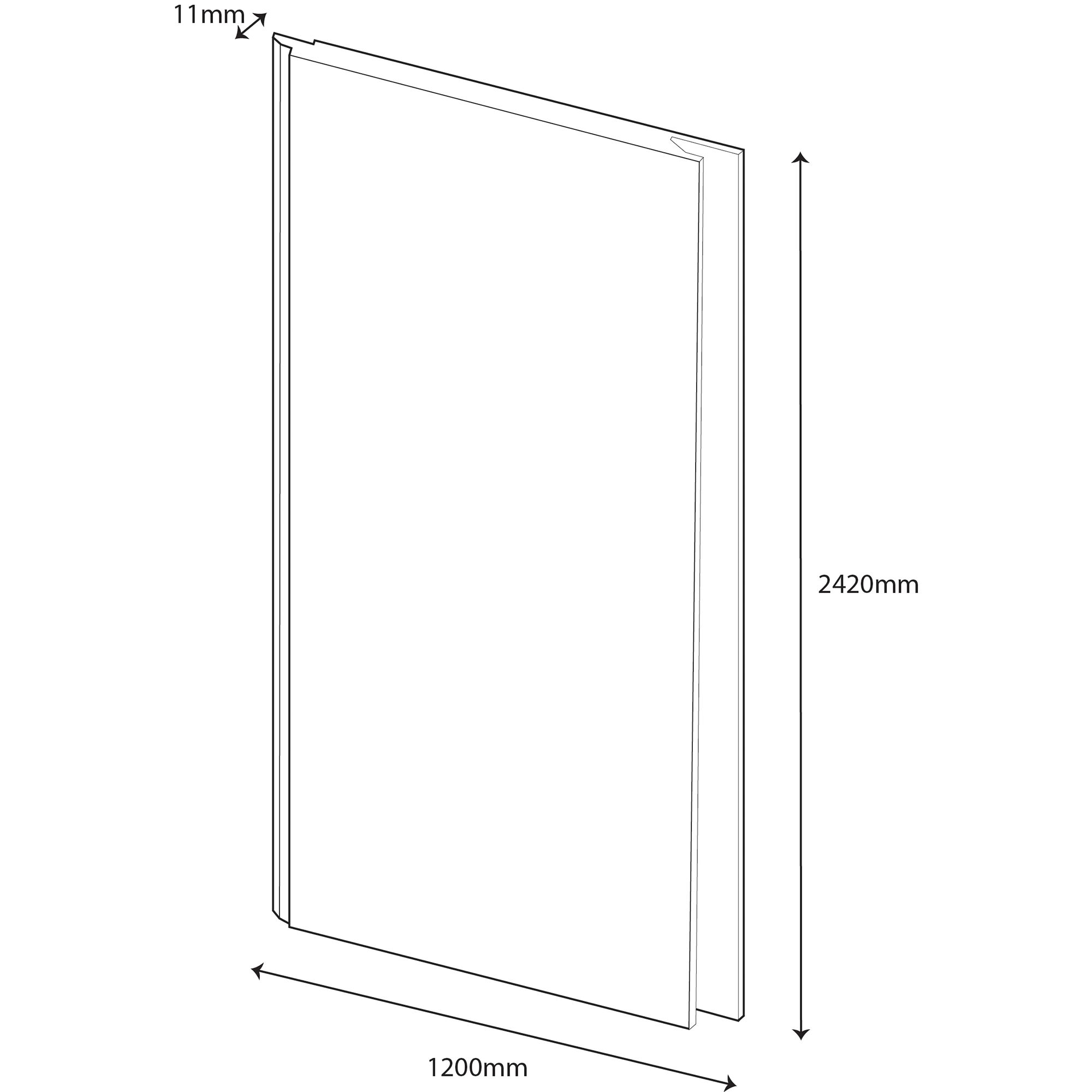 Splashwall Elite MPC Tongue & groove Bathroom & wet room Panel (H)2420mm (W)1200mm - Matt Treviso