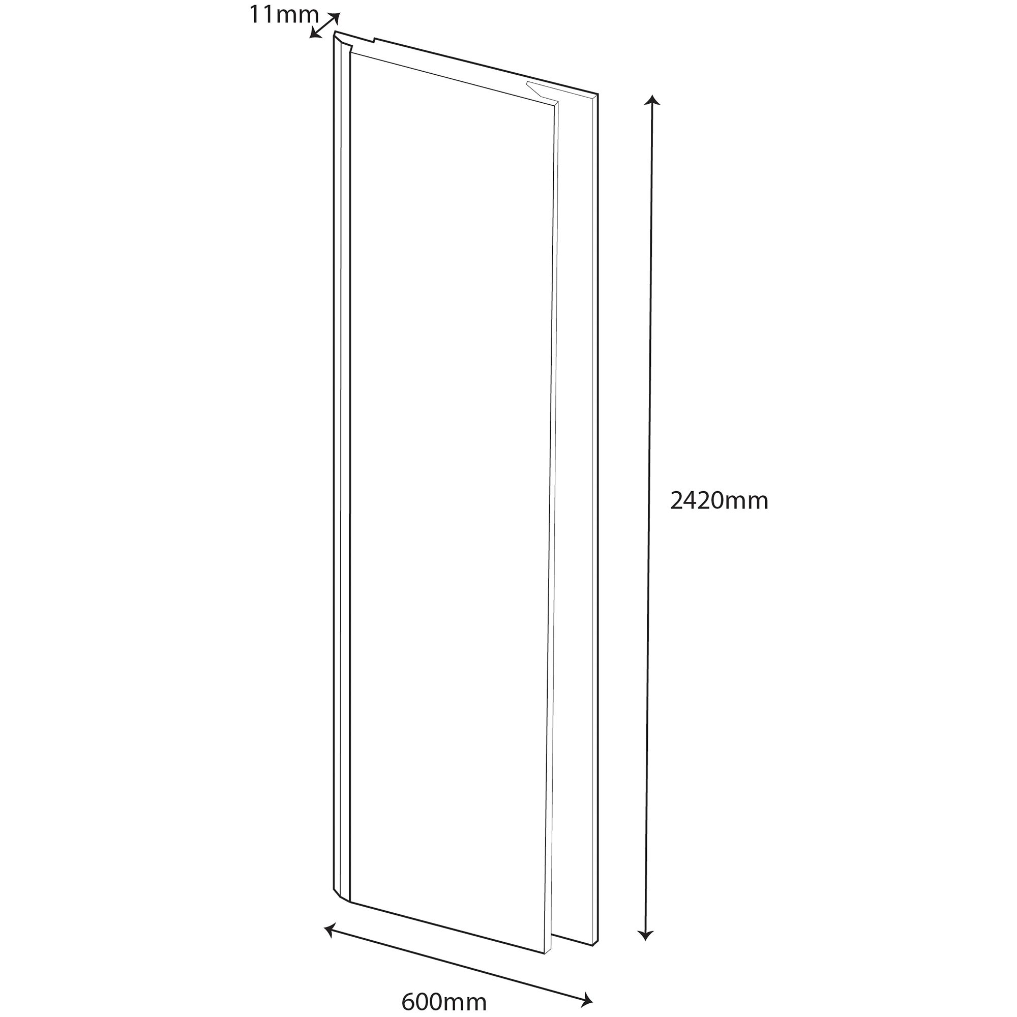 Splashwall Elite MPC Tongue & groove Bathroom & wet room Panel (H)2420mm (W)600mm - Matt Marmo migliore