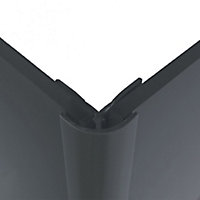 Splashwall Flint Straight Panel external corner joint, (L)2440mm (T)4mm