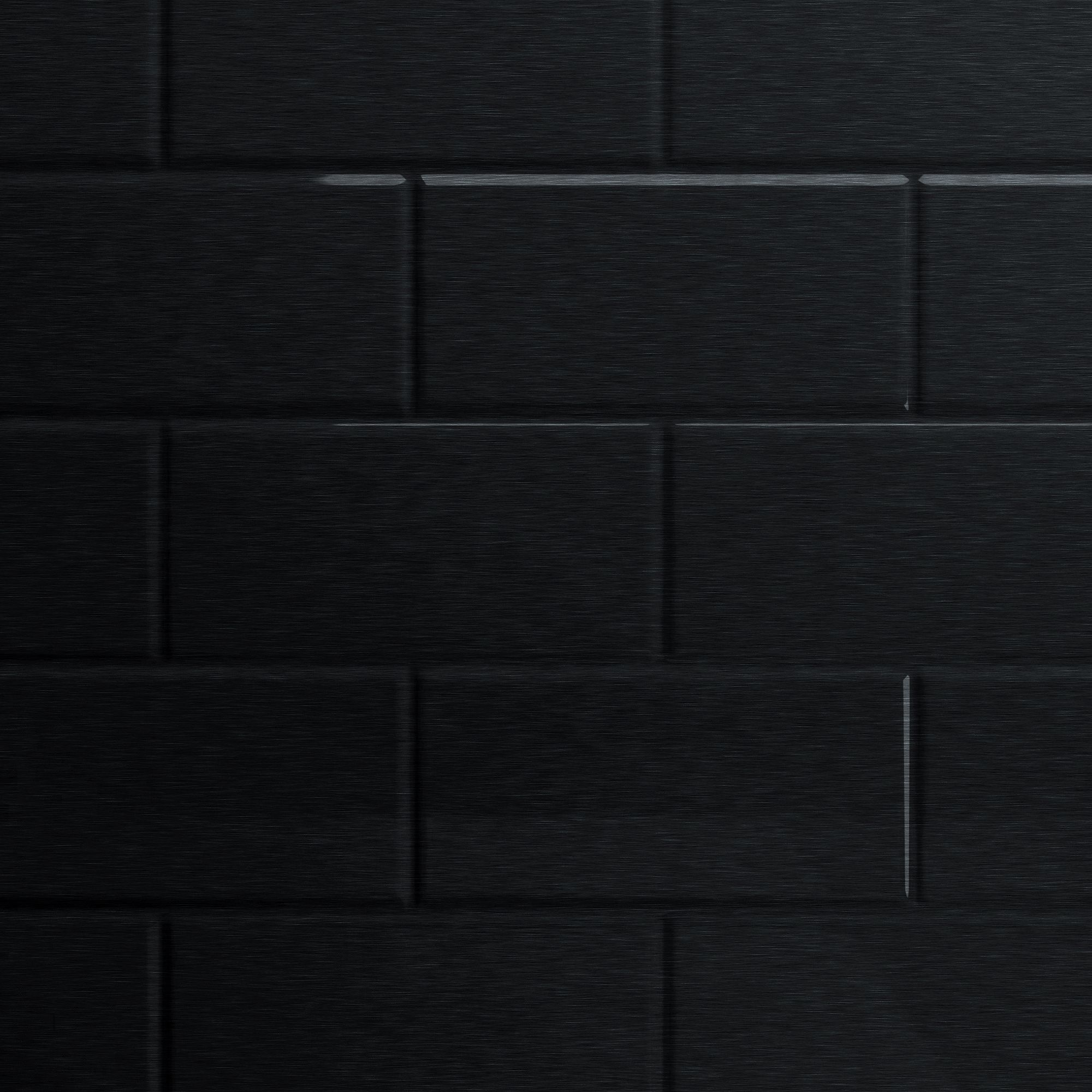 Splashwall Gloss Brushed black Vertical Tile effect Composite Panel (H)2420mm (W)1200mm