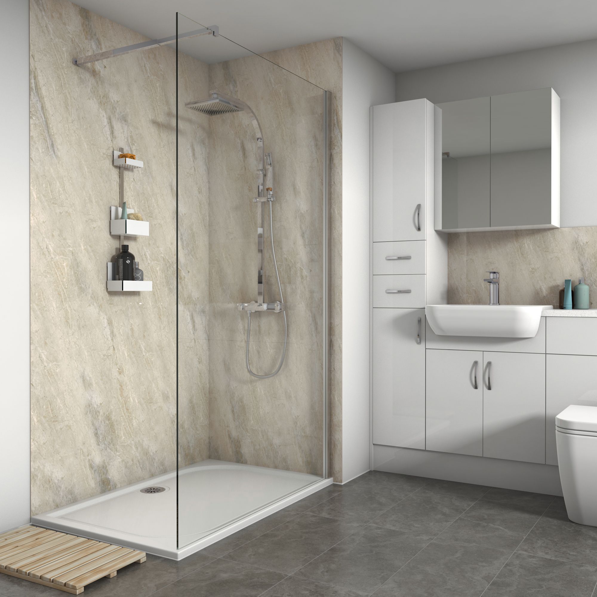 Splashwall Byzantine 2 sided Panel kit (W)1200mm