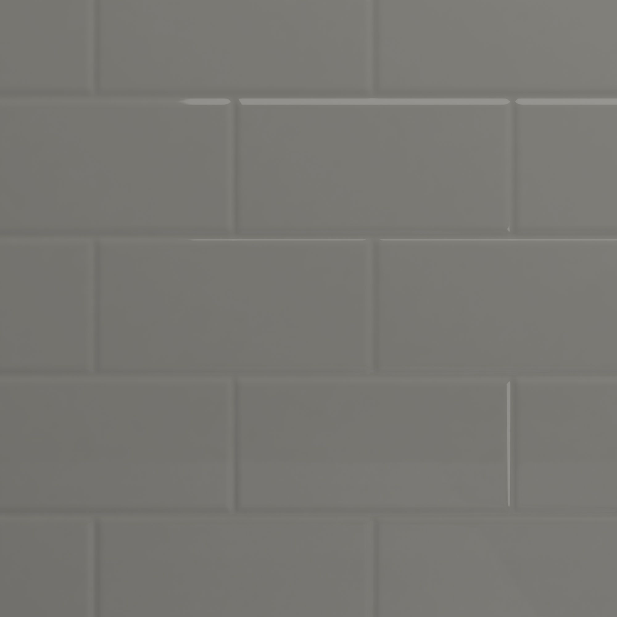 Splashwall Gloss Grey Horizontal Tile effect Composite Panel (H)2420mm