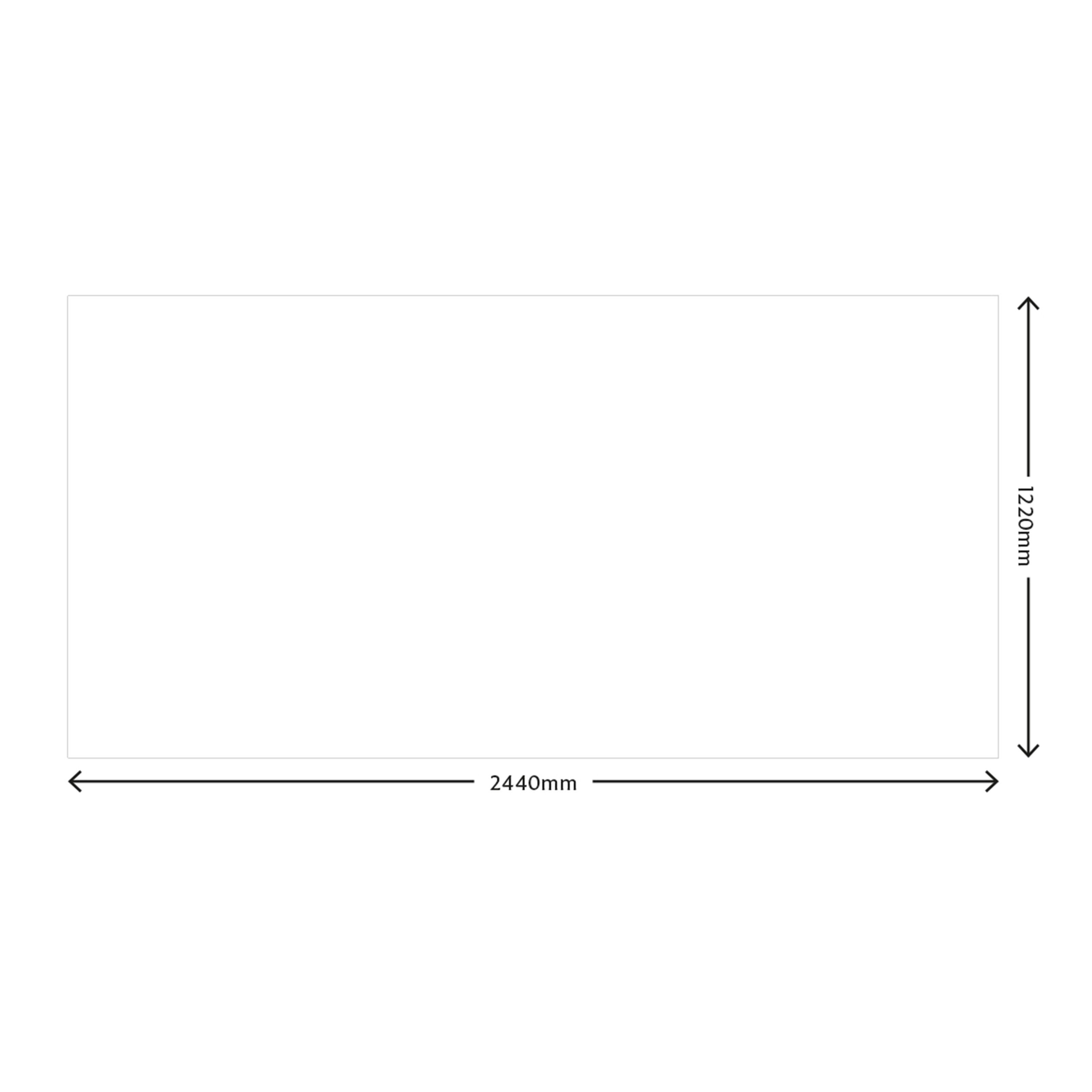 Splashwall Gloss Ivory Acrylic Splashback, (H)1220mm (W)2440mm (T)4mm