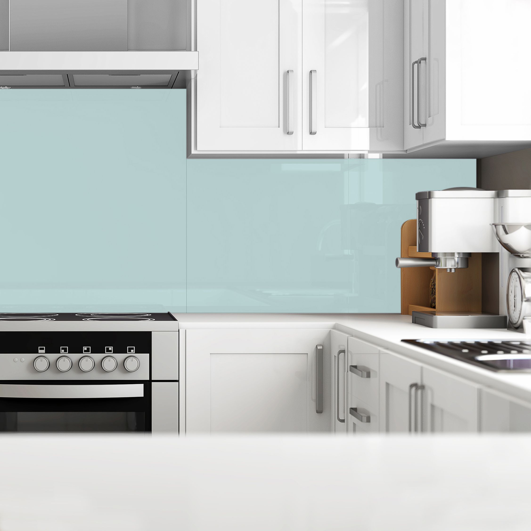 Splashwall  Black / Grey Acrylic Gloss Splashback 2440mm x 600mm x 4mm - 3