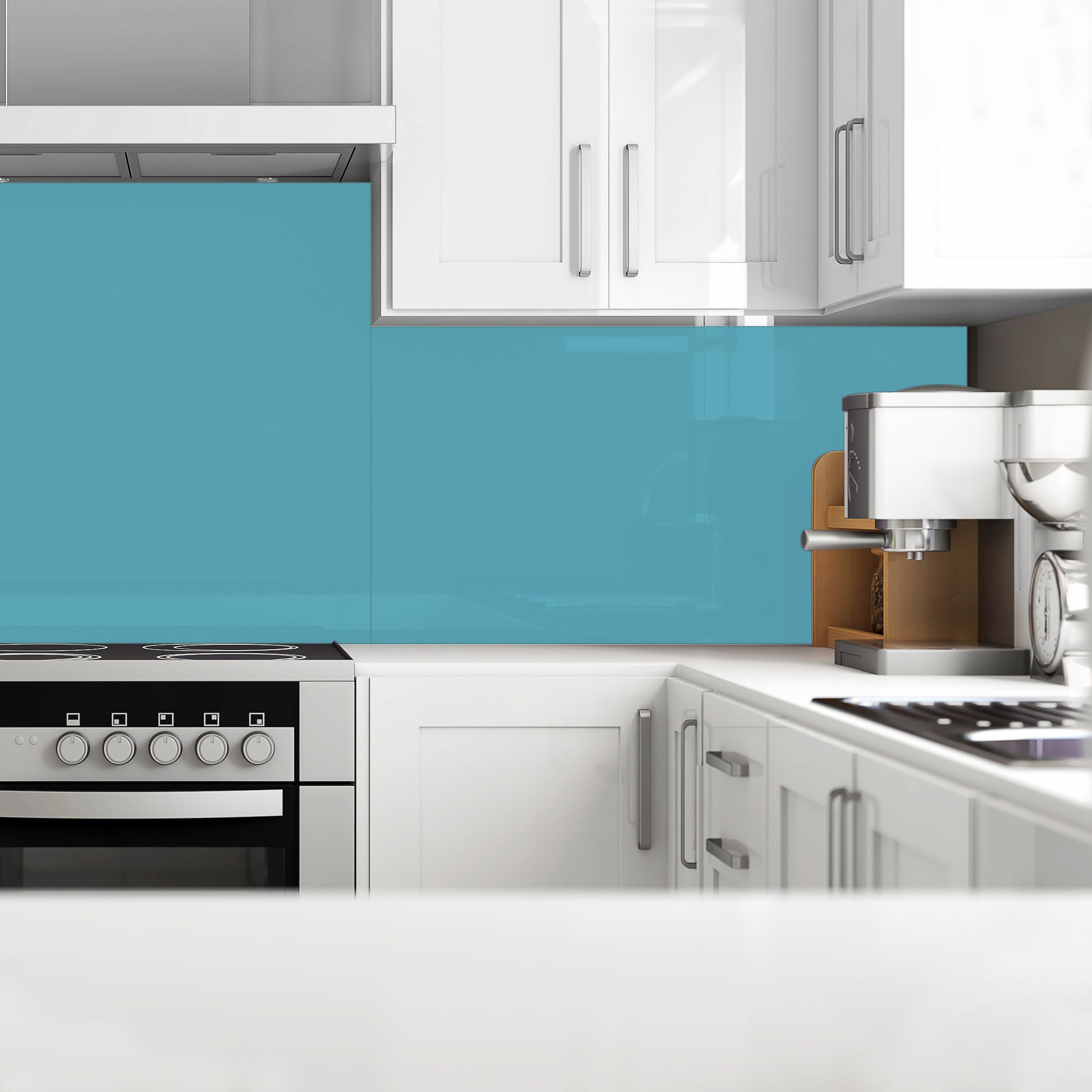 Splashwall Gloss Ocean Acrylic Splashback, (H)1220mm (W)2440mm (T)4mm