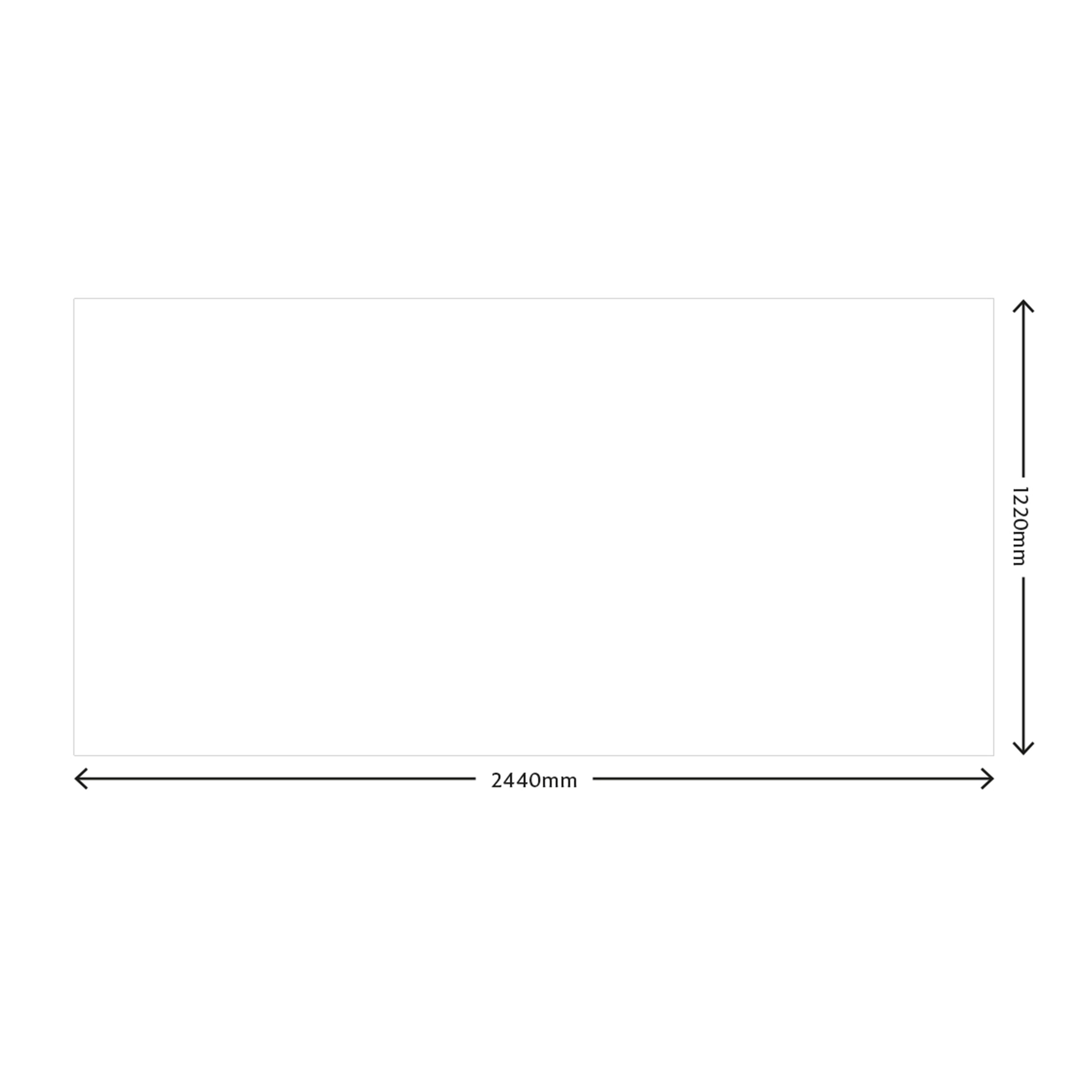 Splashwall Gloss Ocean Acrylic Splashback, (H)1220mm (W)2440mm (T)4mm