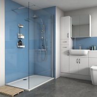 Splashwall Gloss Sky 3 sided Shower Panel kit (L)1200mm (W)1200mm (T)4mm