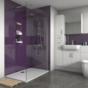 Splashwall Gloss Violet 2 sided Shower Panel kit (L)1200mm (W)1200mm (T)4mm