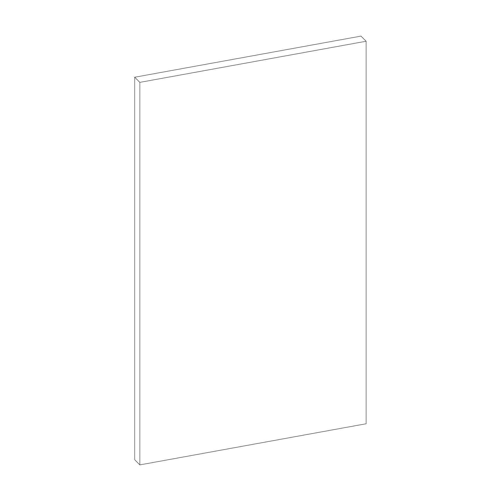 Splashwall Gloss White Vertical Tile effect Composite Panel (H)2420mm (W)1200mm