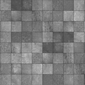Splashwall Grey Concrete tile effect MDF Splashback, (H)1220mm (W)2440mm (T)10mm