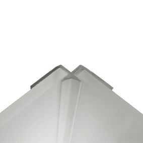 Splashwall Grey Panel internal corner joint, (W)400mm (T)4mm