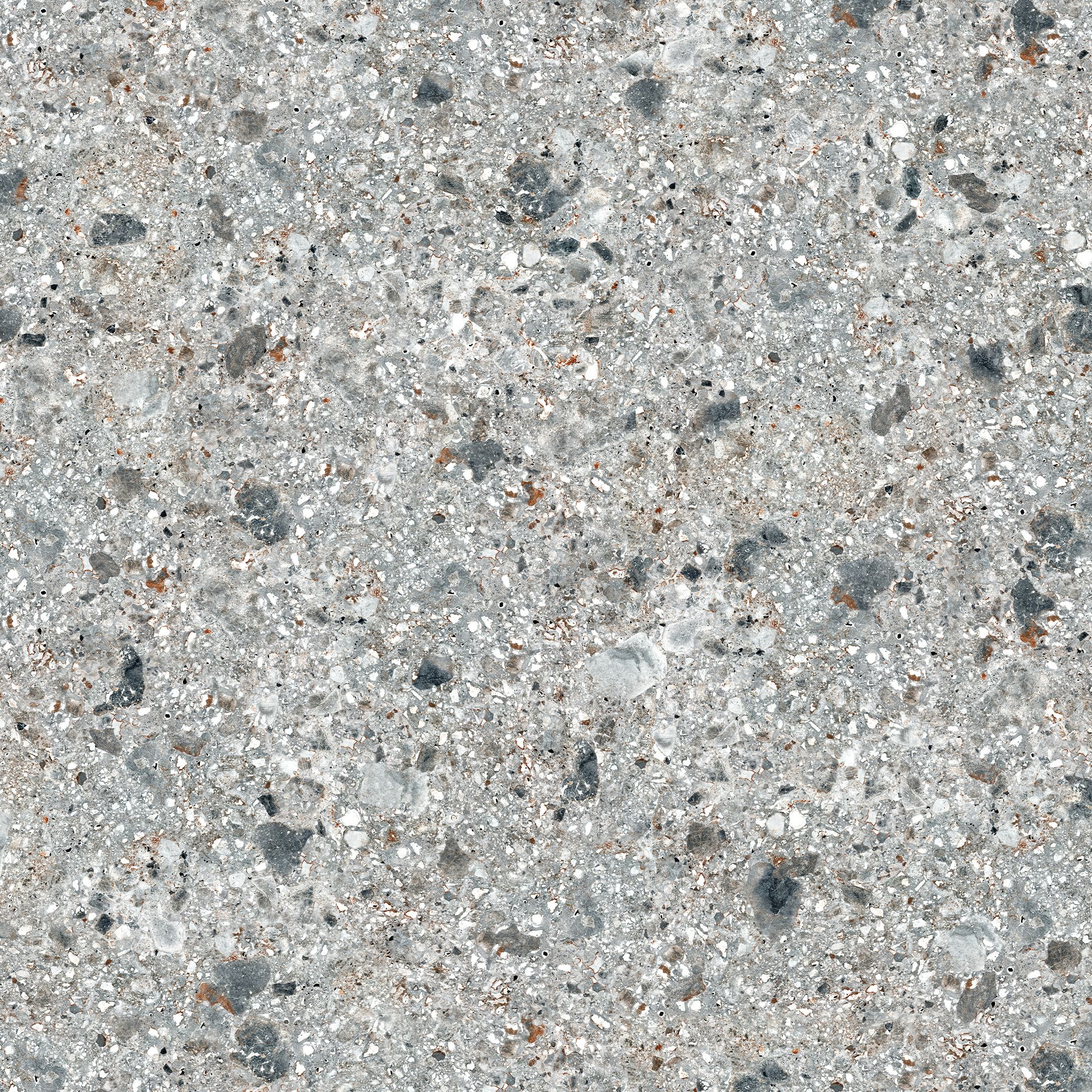 Splashwall Grey Terrazzo effect Aluminium Splashback, (H)750mm (W)2440mm (T)4mm