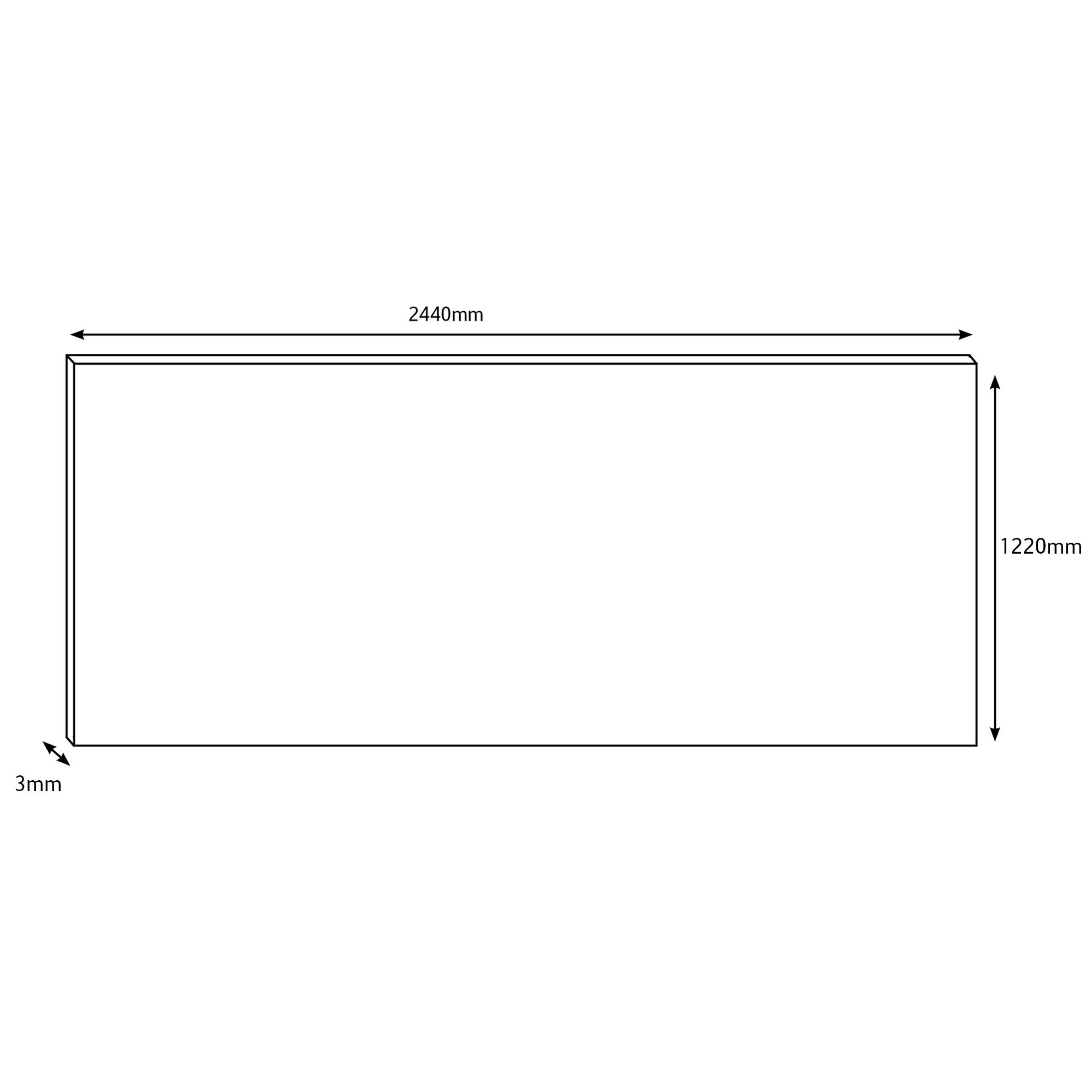 Splashwall Grey Tile Hexagonal MDF Splashback, (H)1220mm (W)2440mm (T)10mm