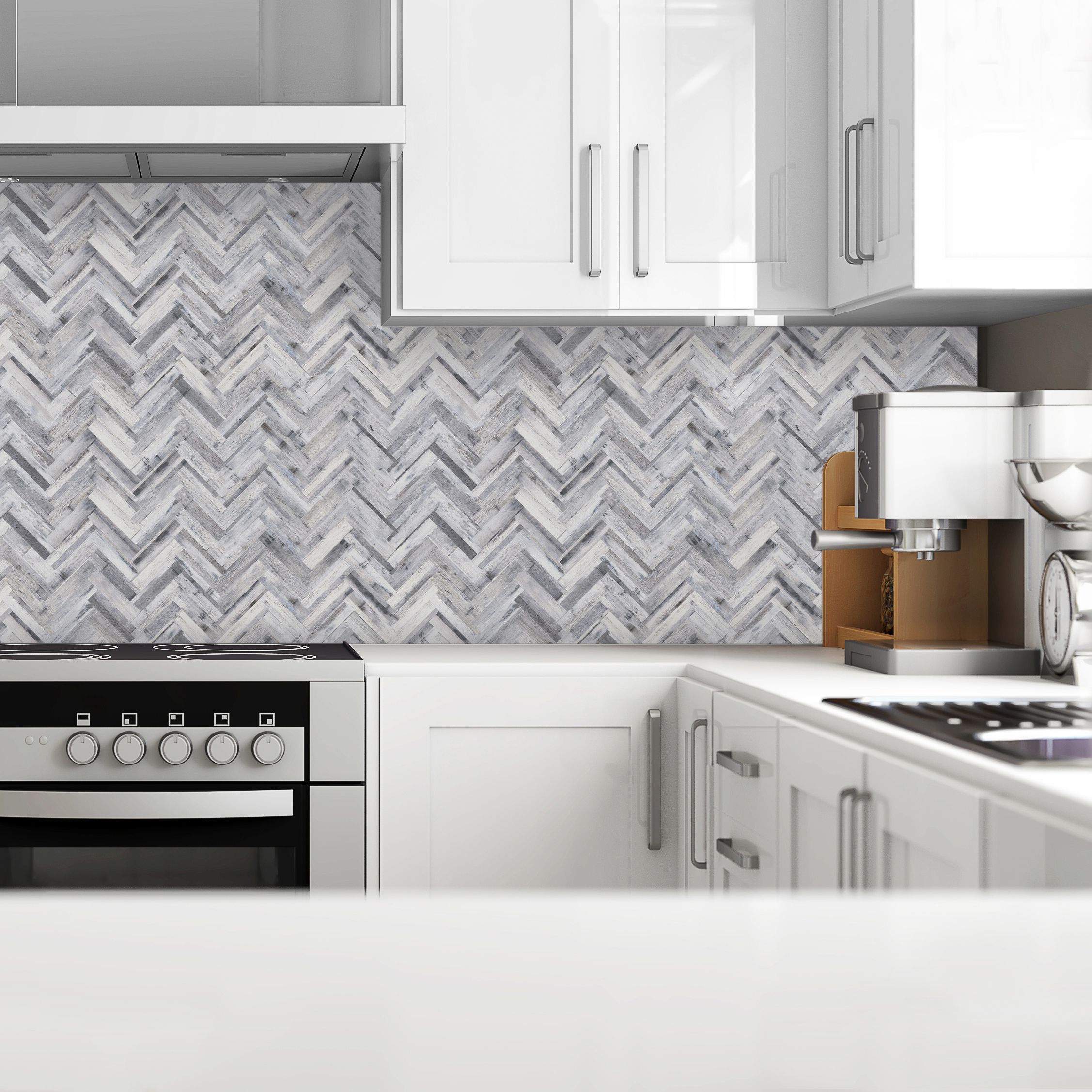 Splashwall  White Acrylic Matt Splashback 2440mm x 600mm x 4mm - 3