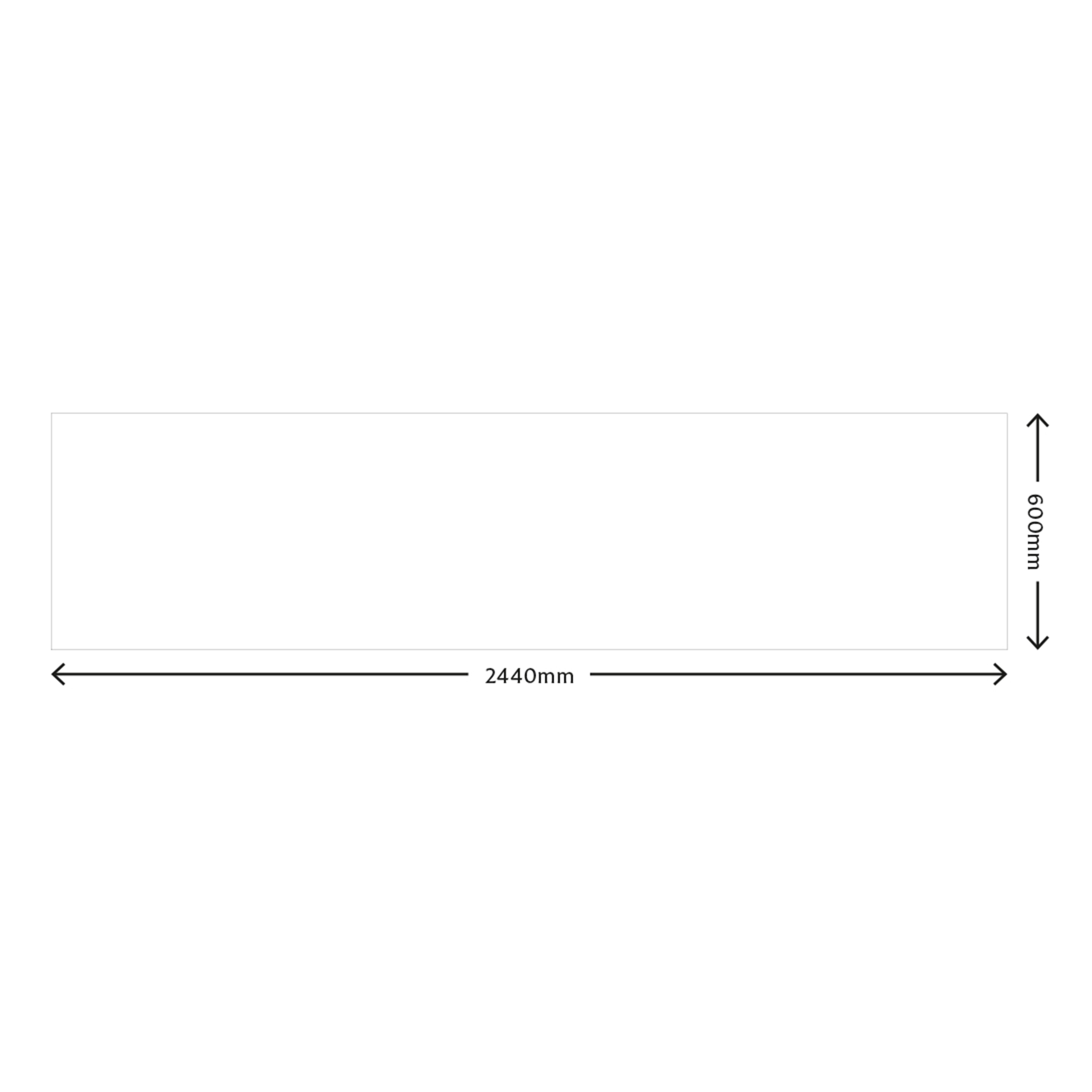Splashwall  White Acrylic Matt Splashback 2440mm x 600mm x 4mm - 4