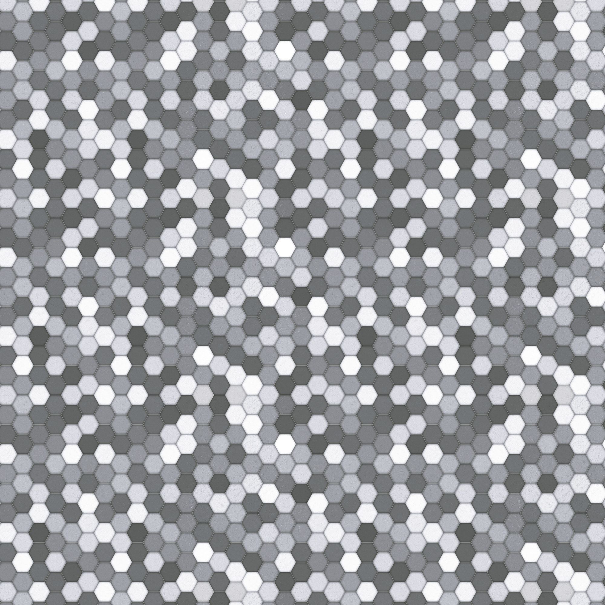 Splashwall Grey & white Hexagonal MDF Splashback, (H)600mm (W)2440mm (T)10mm