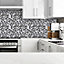 Splashwall Grey & white Hexagonal MDF Splashback, (H)600mm (W)2440mm (T)10mm