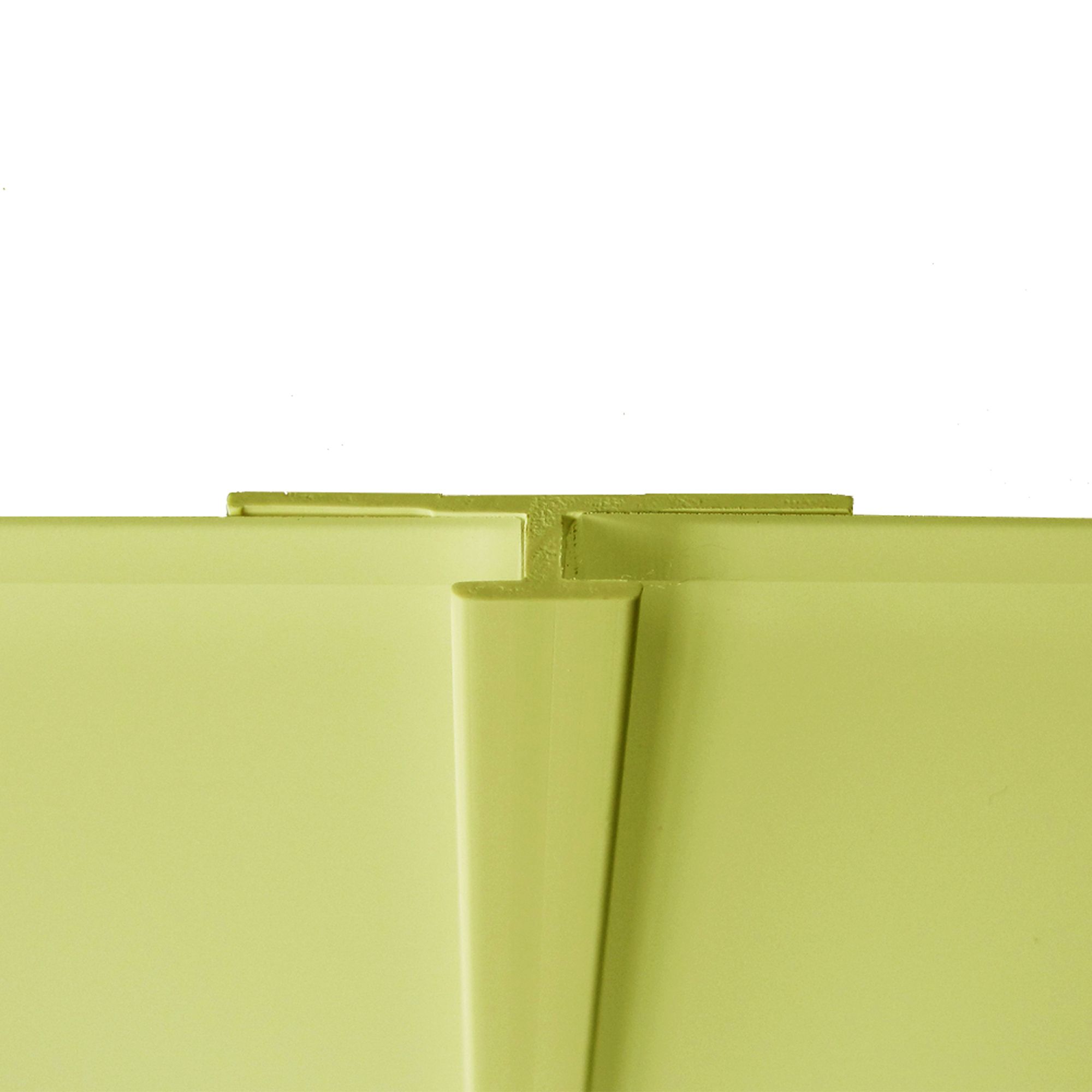 Splashwall H-shaped Panel straight joint (W)1200mm (T)3mm - Gloss pale lemon