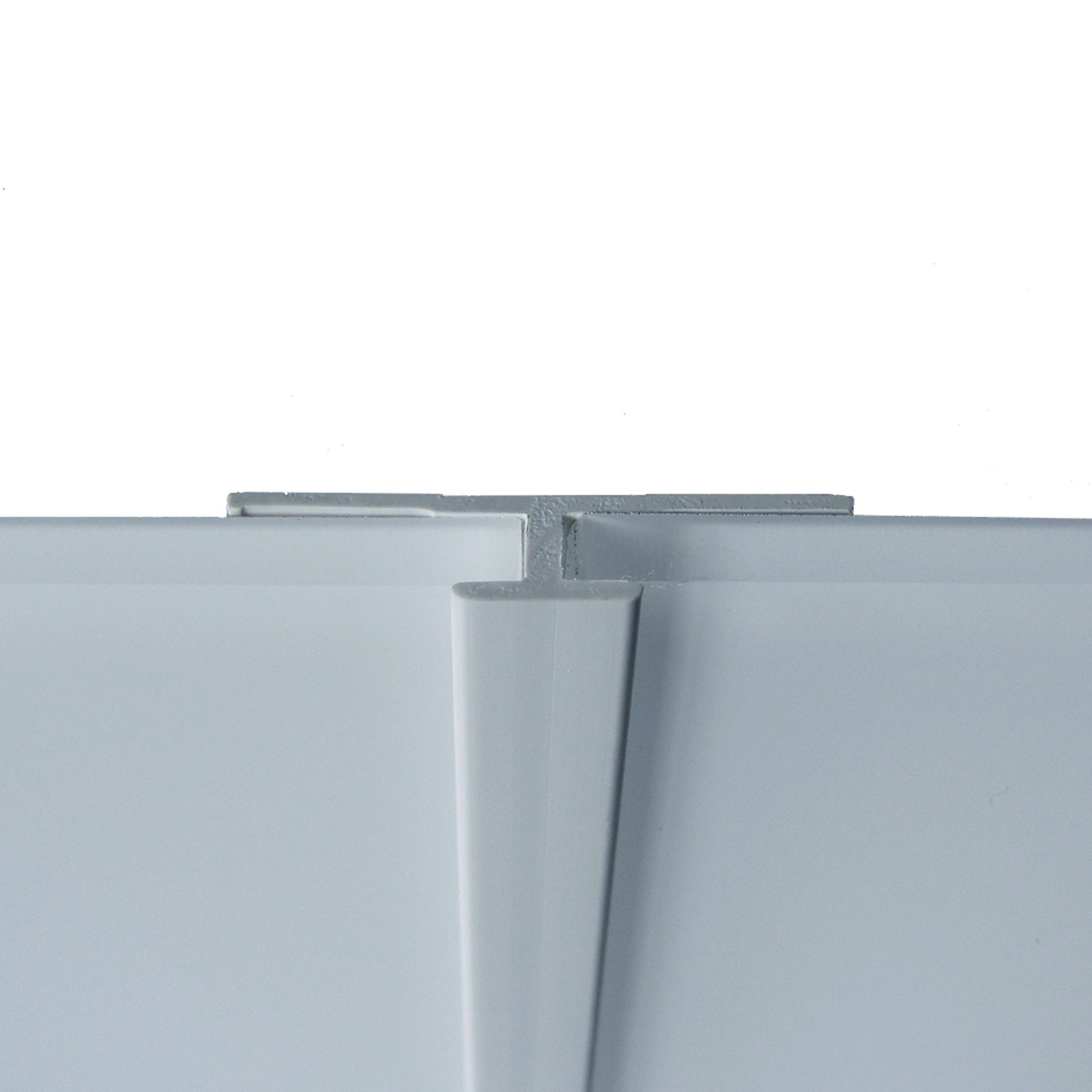 Splashwall H-shaped Panel straight joint (W)400mm (T)3mm - Gloss blue mist