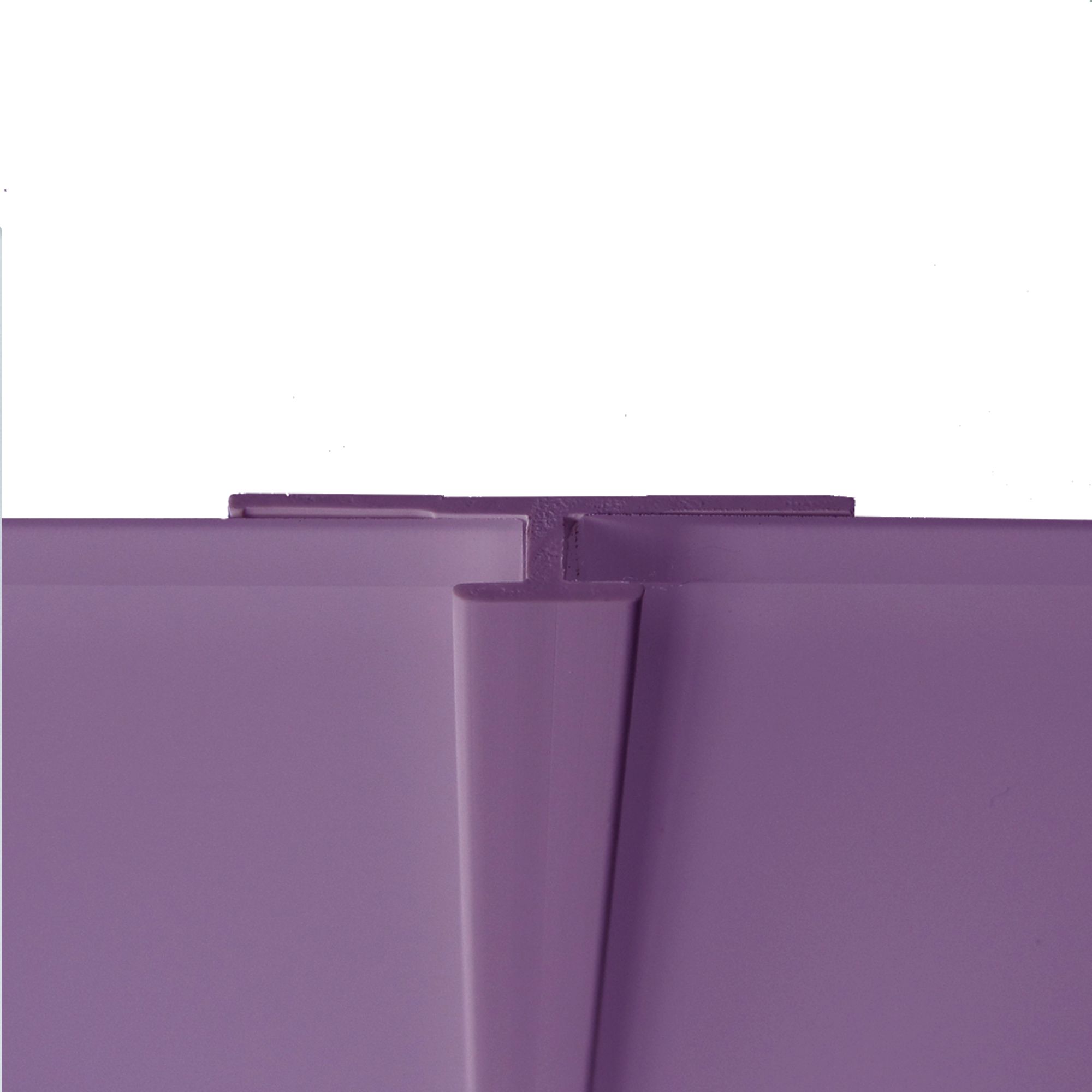 Splashwall H-shaped Panel straight joint (W)400mm (T)3mm - Gloss purple