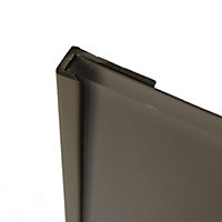 Splashwall Hessian Straight Panel end cap, (L)2440mm (T)4mm