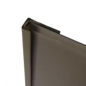 Splashwall Hessian Straight Panel end cap, (L)2440mm (T)4mm