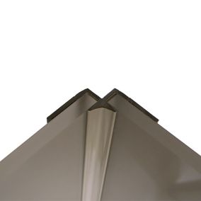 Splashwall Hessian Straight Panel internal corner joint, (L)2440mm (T)4mm