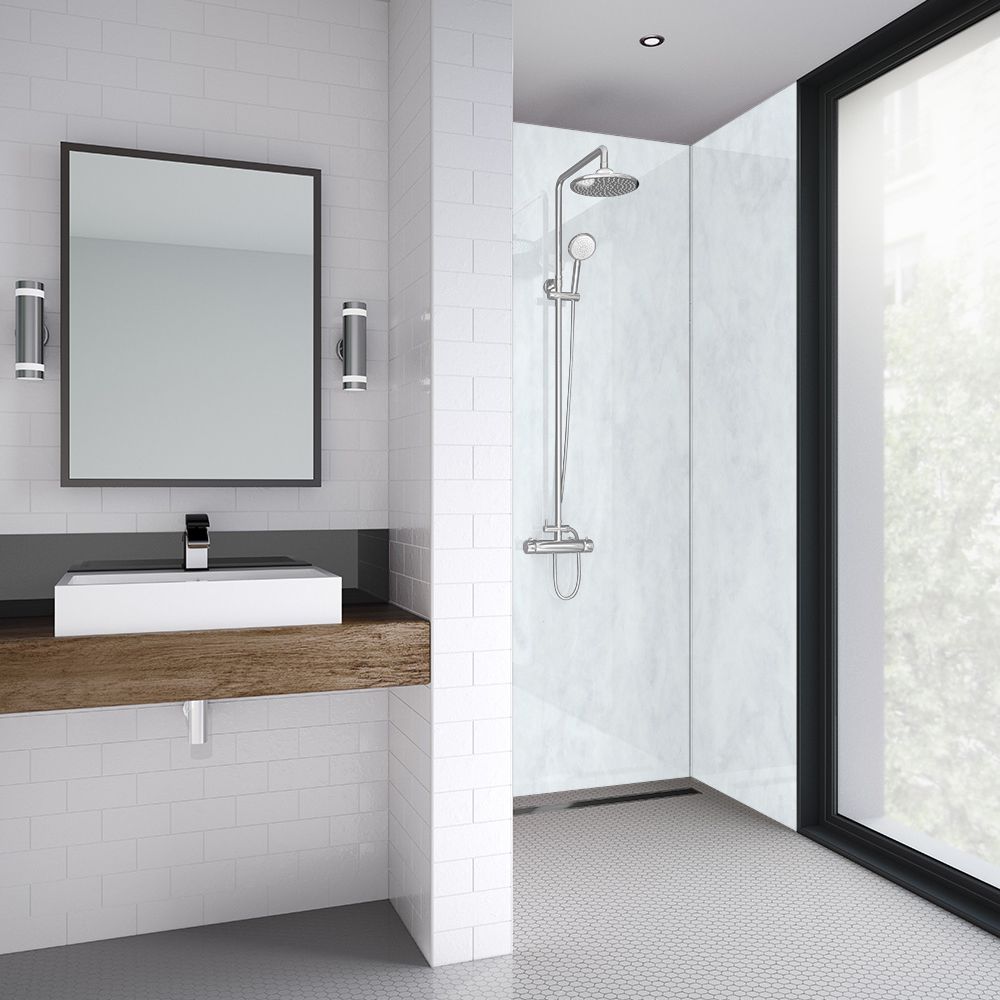 Splashwall Impressions 2 panel Medite exterior grade MDF Panel kit (W)1200mm - Blue spa Price Comparisons | Compare The Build