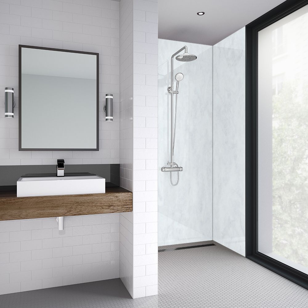 Splashwall Impressions 3 panel Medite exterior grade MDF Panel kit (W)1200mm - Blue spa Price Comparisons | Compare The Build